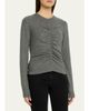 Etoile Isabel Marant Delsea Ruched Long-Sleeve Top - 4
