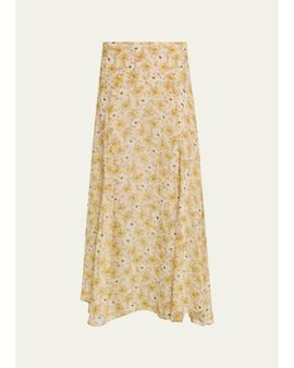 Etoile Isabel Marant Fran Floral Georgette Maxi Skirt