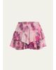 Etoile Isabel Marant Jocadia Tie-Dye Cotton Ruffle Mini Skirt - 1