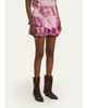 Etoile Isabel Marant Jocadia Tie-Dye Cotton Ruffle Mini Skirt - 4