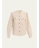 Etoile Isabel Marant Kaina Eyelet Cotton Button-Front Shirt - 1