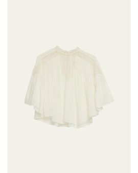 Etoile Isabel Marant Parina Embroidered Georgette Top