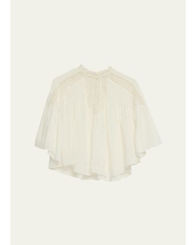 Etoile Isabel Marant Parina Embroidered Georgette Top