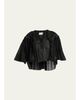 Etoile Isabel Marant Veenia Polka-Dot Pleated Cotton Voile Crop Blouse - 1