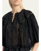 Etoile Isabel Marant Veenia Polka-Dot Pleated Cotton Voile Crop Blouse - 5