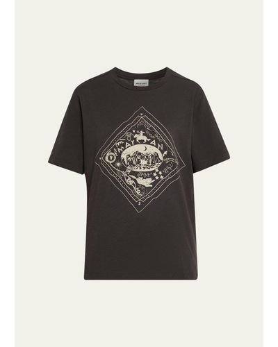 Etoile Isabel Marant Zewel Mayan-Print Cotton T-Shirt