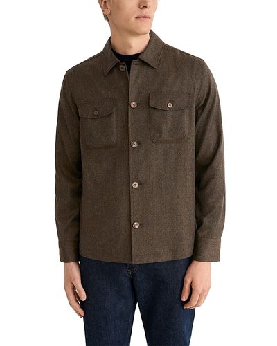 Eton Eton Active Wool Tailored Fit Four Pocket Overshirt
