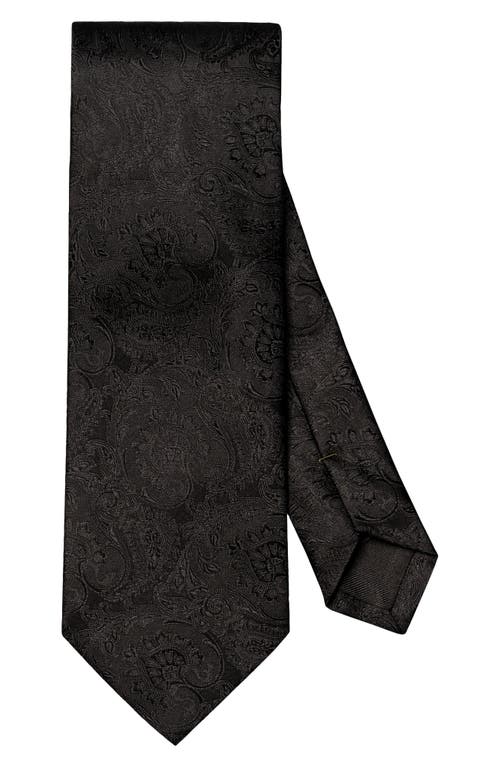 Eton Eton Black Paisley Jacquard Silk Tie 
