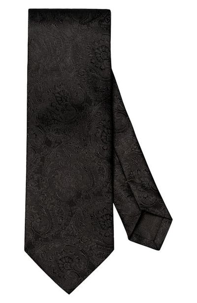 Eton Eton Black Paisley Jacquard Silk Tie 