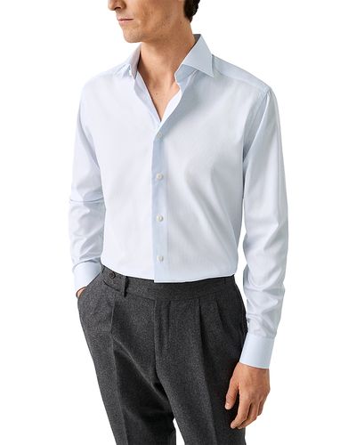 Eton Eton Contemporary Fit Striped Twill Shirt