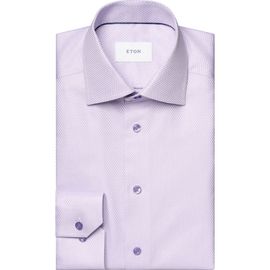 Eton Eton Contemporary Fit Textured Solid Dress Shirt