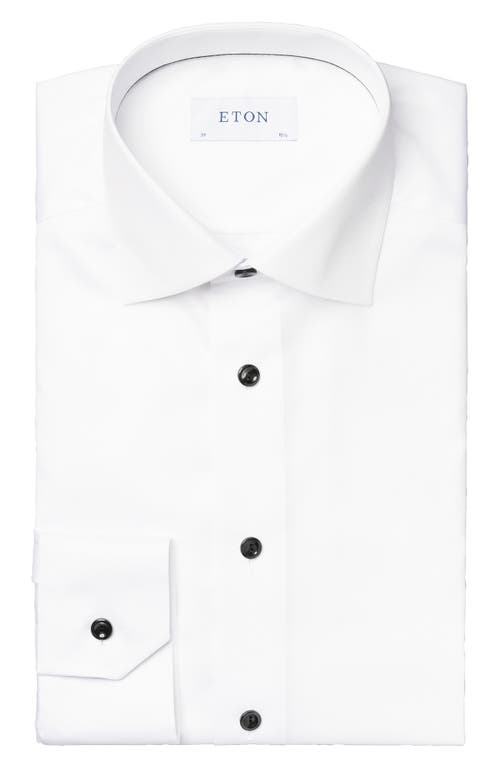 Eton Eton Contemporary Fit White Cotton Twill Dress Shirt 