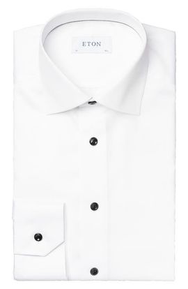Eton Eton Contemporary Fit White Cotton Twill Dress Shirt 