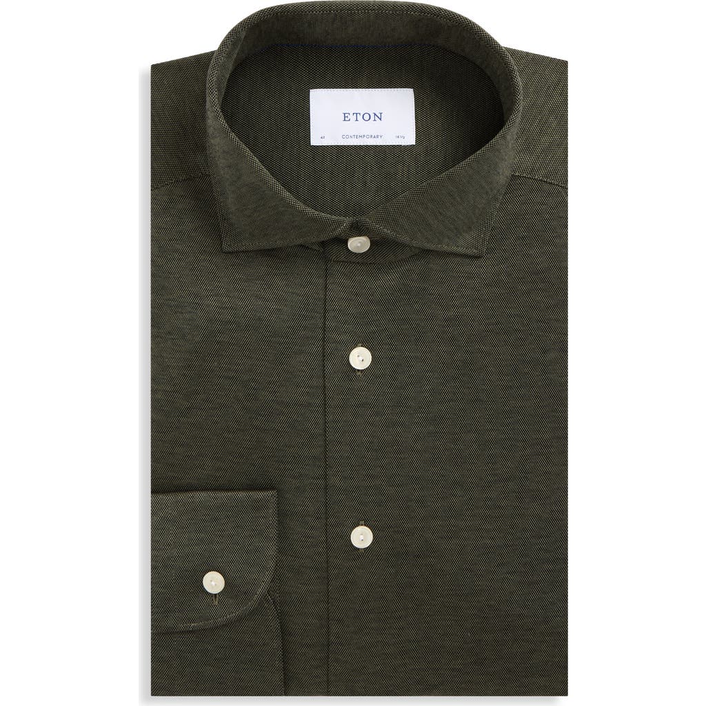 Eton Eton Filo di Scozia Cotton Button Front Shirt