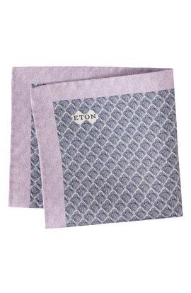 Eton Eton Geometric Silk Oxford Pocket Square
