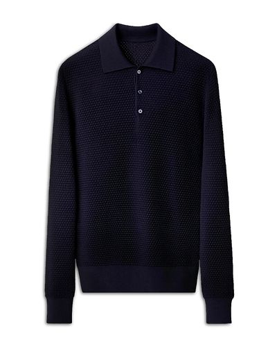 Eton Eton Merino Popcorn Stitch Polo Sweater