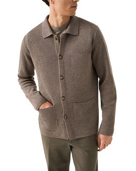 Eton Eton Relaxed Fit Merino Wool Overshirt