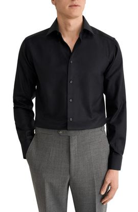 Eton Eton Slim Fit Diagonal Weave Dress Shirt