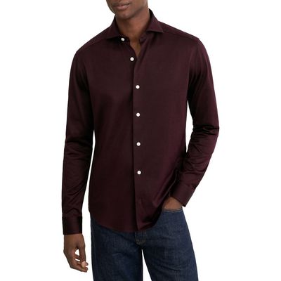 Eton Eton Slim Fit Filo di Scozia Cotton Jacquard Shirt