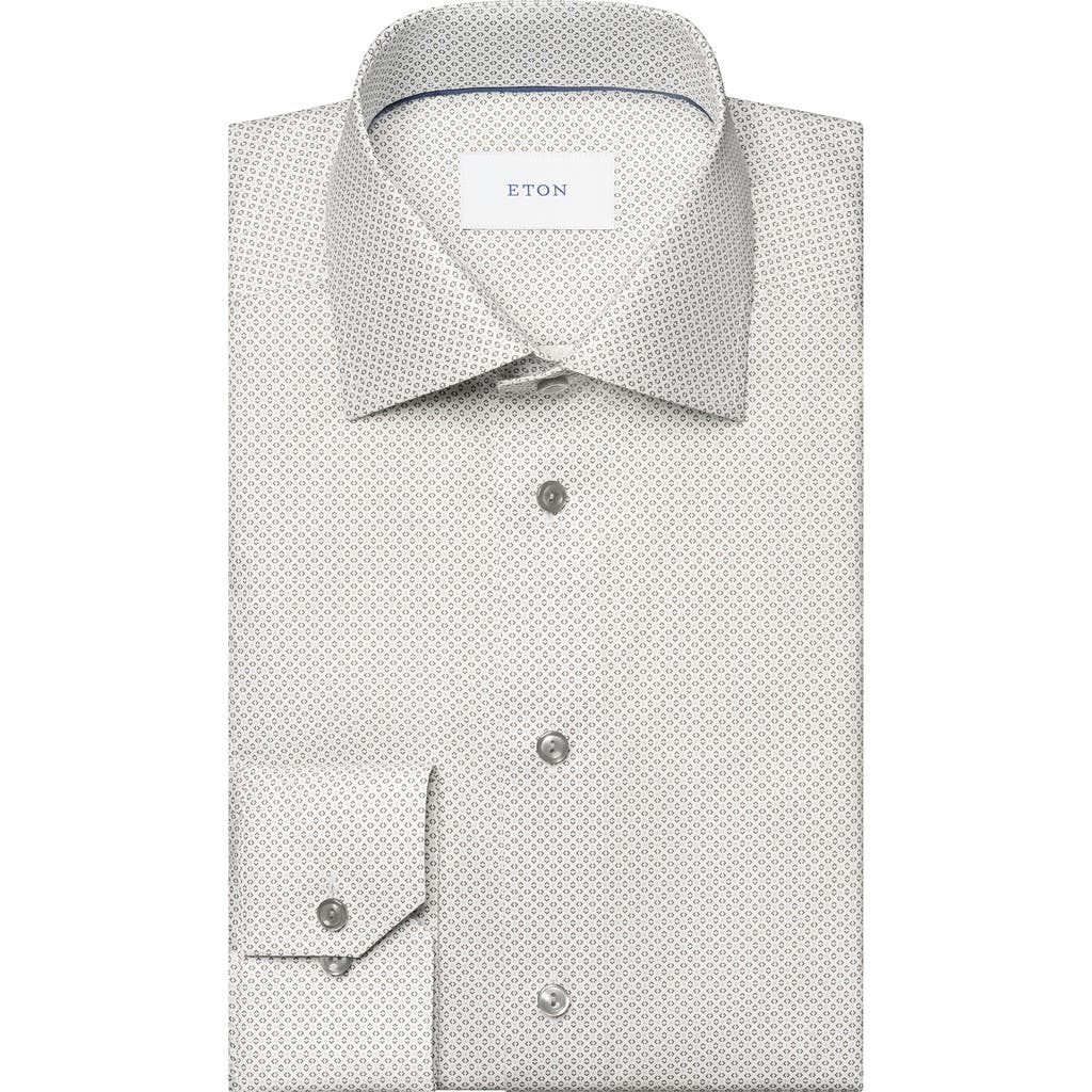 Eton Eton Slim Fit Geometric Print Dress Shirt