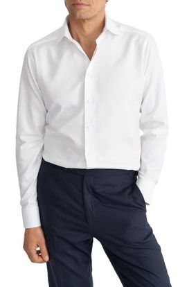 Eton Eton Slim Fit Herringbone Cotton Shirt