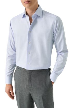Eton Eton Slim Fit Signature Twill Houndstooth Button-Up Shirt