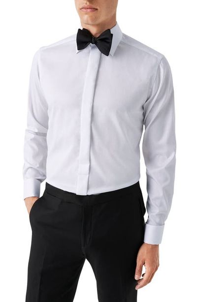 Eton Eton Slim Fit Twill Fly Front Tuxedo Shirt