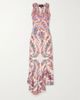 ETRO Cut-out paisley-print satin-jersey midi dress - 1