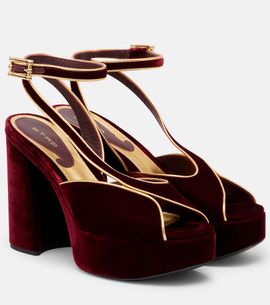 Etro Etro 120 velvet platform sandals