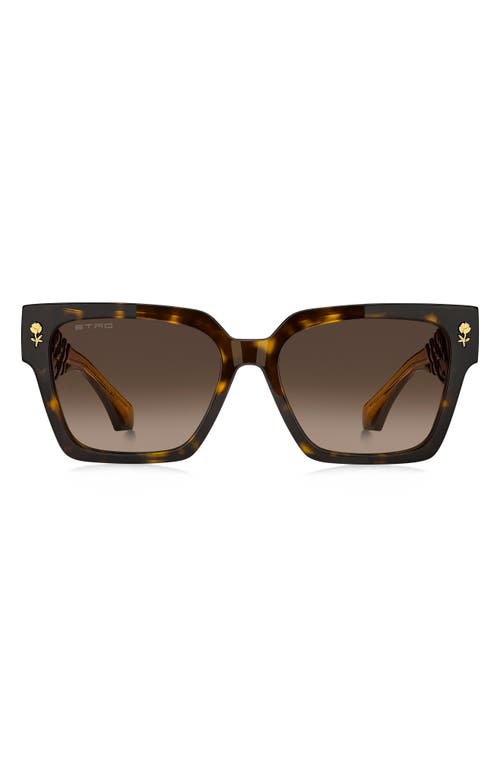 Etro Etro 55mm Gradient Rectangular Sunglasses
