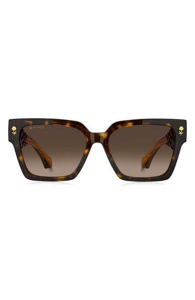 Etro Etro 55mm Gradient Rectangular Sunglasses