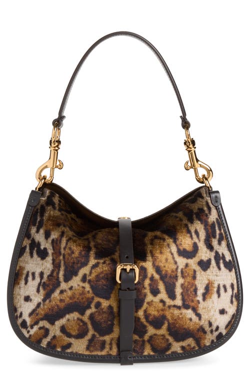 Etro Etro Animal Print Velvet Shoulder Bag