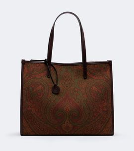 Etro Etro Arnica Large coated canvas tote bag