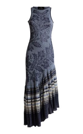 Etro Etro Asymmetric Knit Midi Dress
