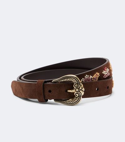 Etro Etro Beaded suede belt