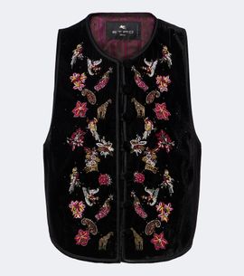Etro Etro Beaded velvet vest