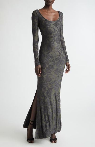 Etro Chenille Jacquard Knit Trumpet Dress