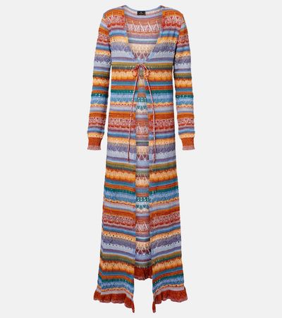 Etro Etro Crochet striped cotton cardigan