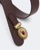 Etro Etro Crystal-embellished leather belt - 3
