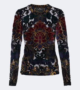 Etro Etro Devoré floral sheer top