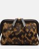 Etro Etro Doc leather-trimmed raffia-effect clutch - 1