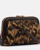 Etro Etro Doc leather-trimmed raffia-effect clutch - 4