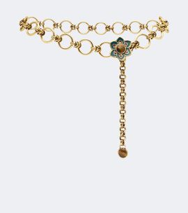 Etro Etro Embellished floral chain belt