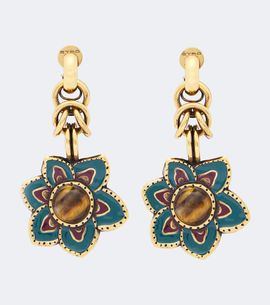Etro Etro Embellished floral drop earrings