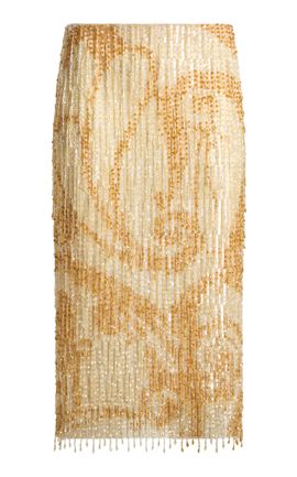 Etro Etro Embellished Leather Midi Skirt