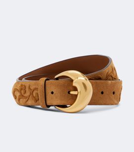 Etro Etro Embroidered suede belt