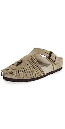 ETRO ETRO ETRO x Birkenstock1774 Gizeh Long Fringe Sandals Taupe