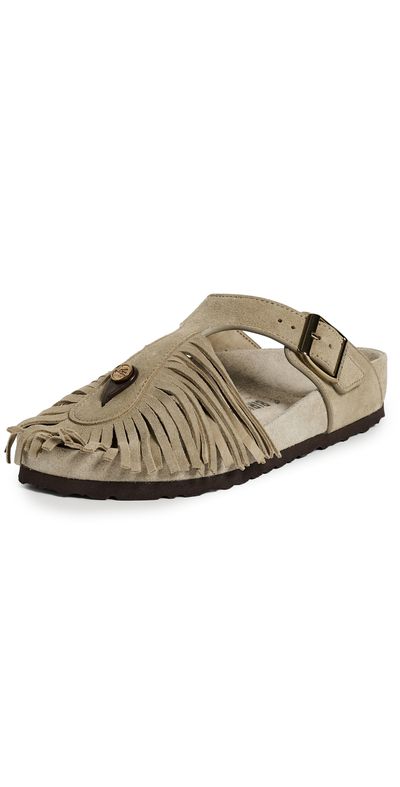 ETRO ETRO ETRO x Birkenstock1774 Gizeh Long Fringe Sandals Taupe
