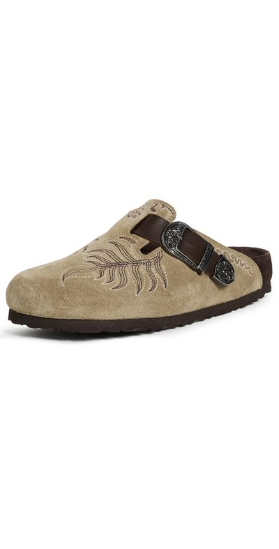 ETRO ETRO ETRO x Birkenstock 1774 Boston Embroidery Flats Taupe