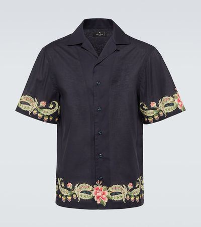 Etro Etro Floral cotton bowling shirt